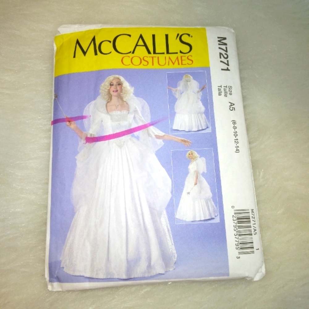 MCCALL'S M7271 Misses' Angel, Fairy God Mother, Good Witch Costume Sz 6-…